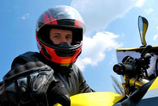 Person on a motorcycle