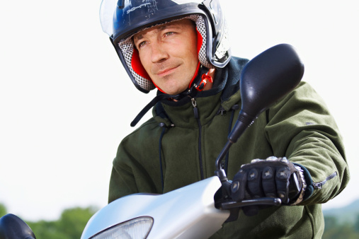 Man on scooter