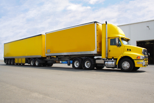 Yellow Semi Truck