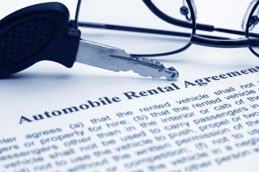 Car Keys and Rental Agreement