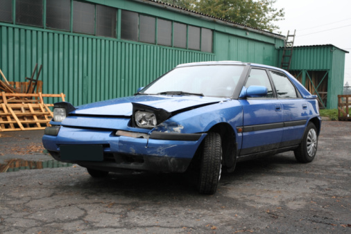 Wrecked car