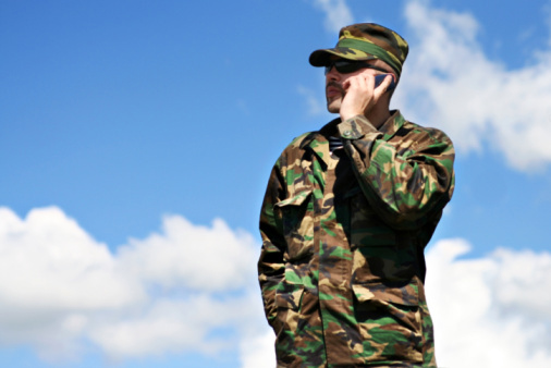 Marine Soldier on the Phone 