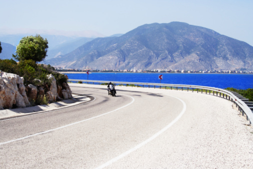 Motorcycle on Coastline Road