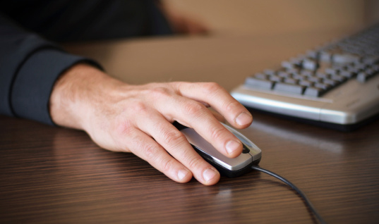 Man Using Computer Mouse
