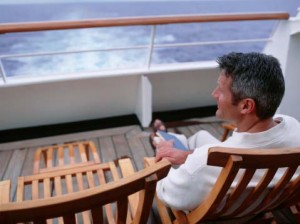 Man Relaxing on a Cruiseship