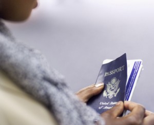 Woman Holding Passport