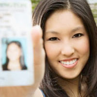 What is the importance of the driver's license eye test?